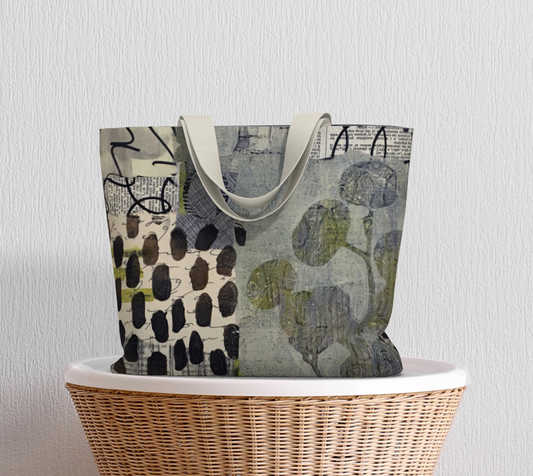 Grey Eucalyptus Market Tote Bag by Sheree Burlington 