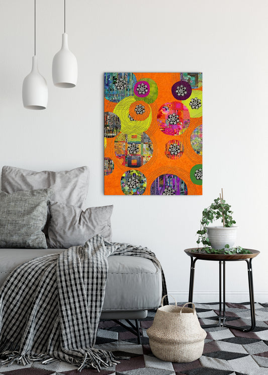 Happy Rounds Abstract Art by Sheree Burlington