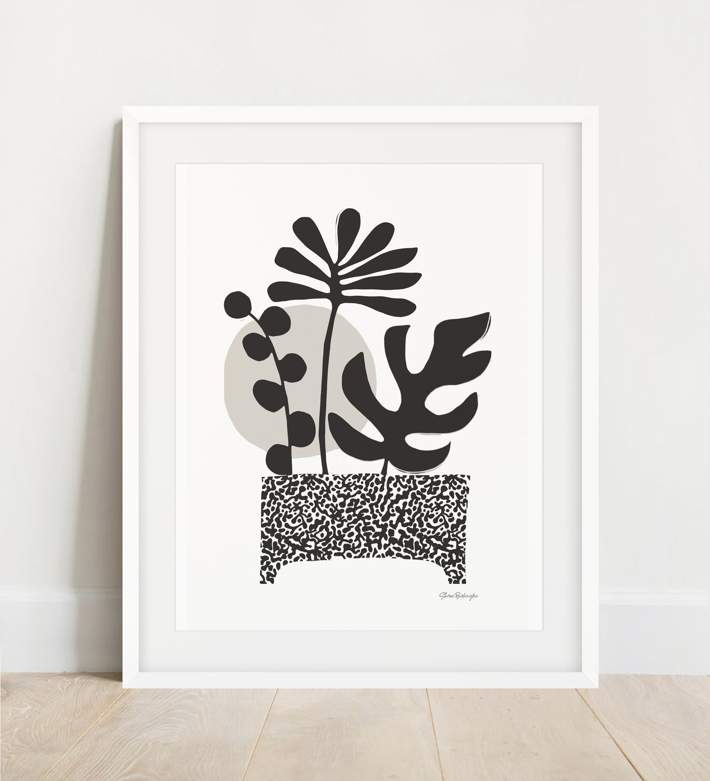 Printable Modern Botanical Wall Art Leaf Trio