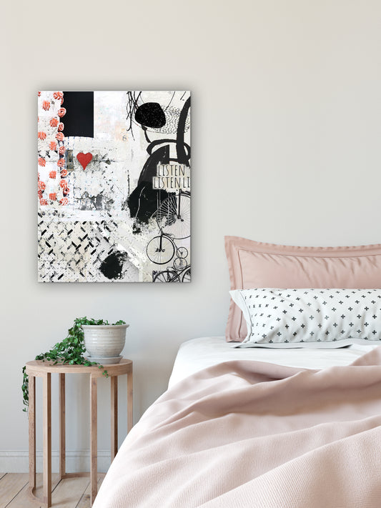 Listen Abstract Art by Sheree Burlington