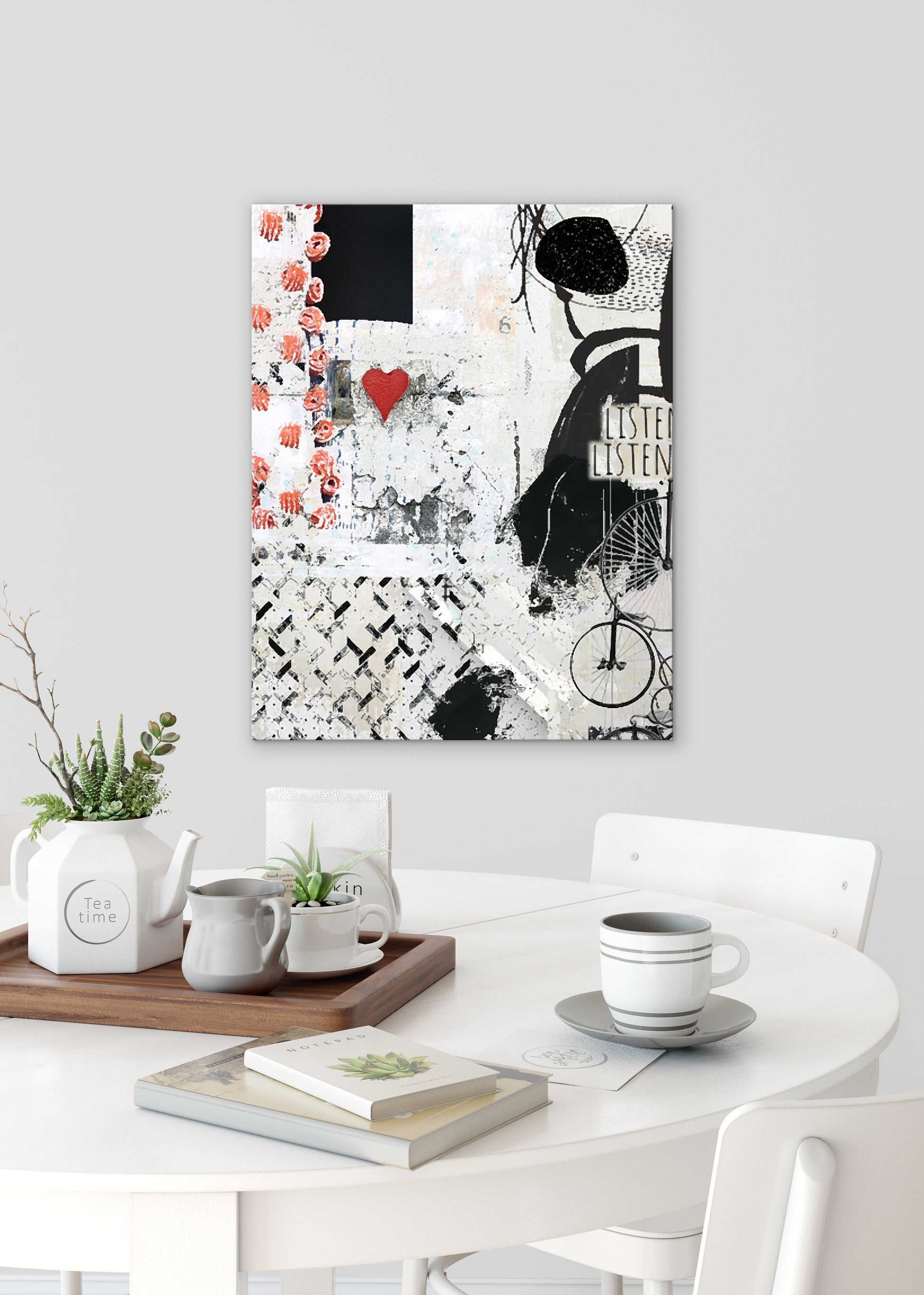 Listen Abstract Art by Sheree Burlington