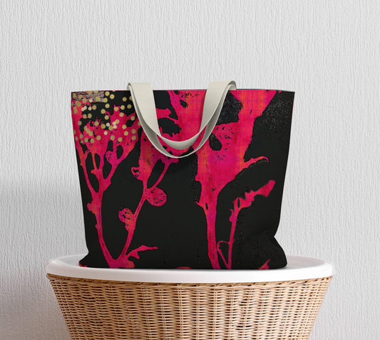 Magenta Wildflower Market Tote Bag by Sheree Burlington