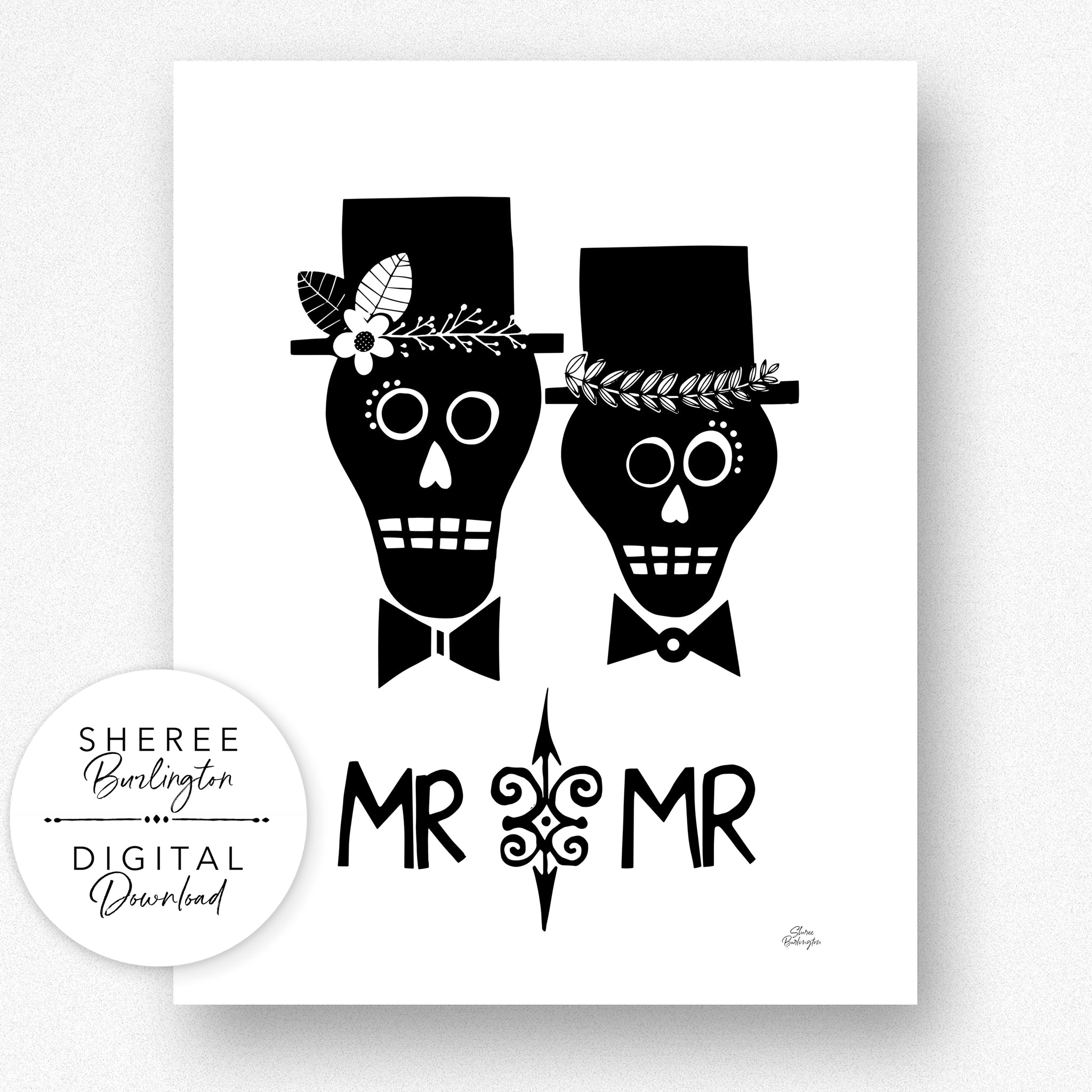Printable Mr and Mr Wall Art