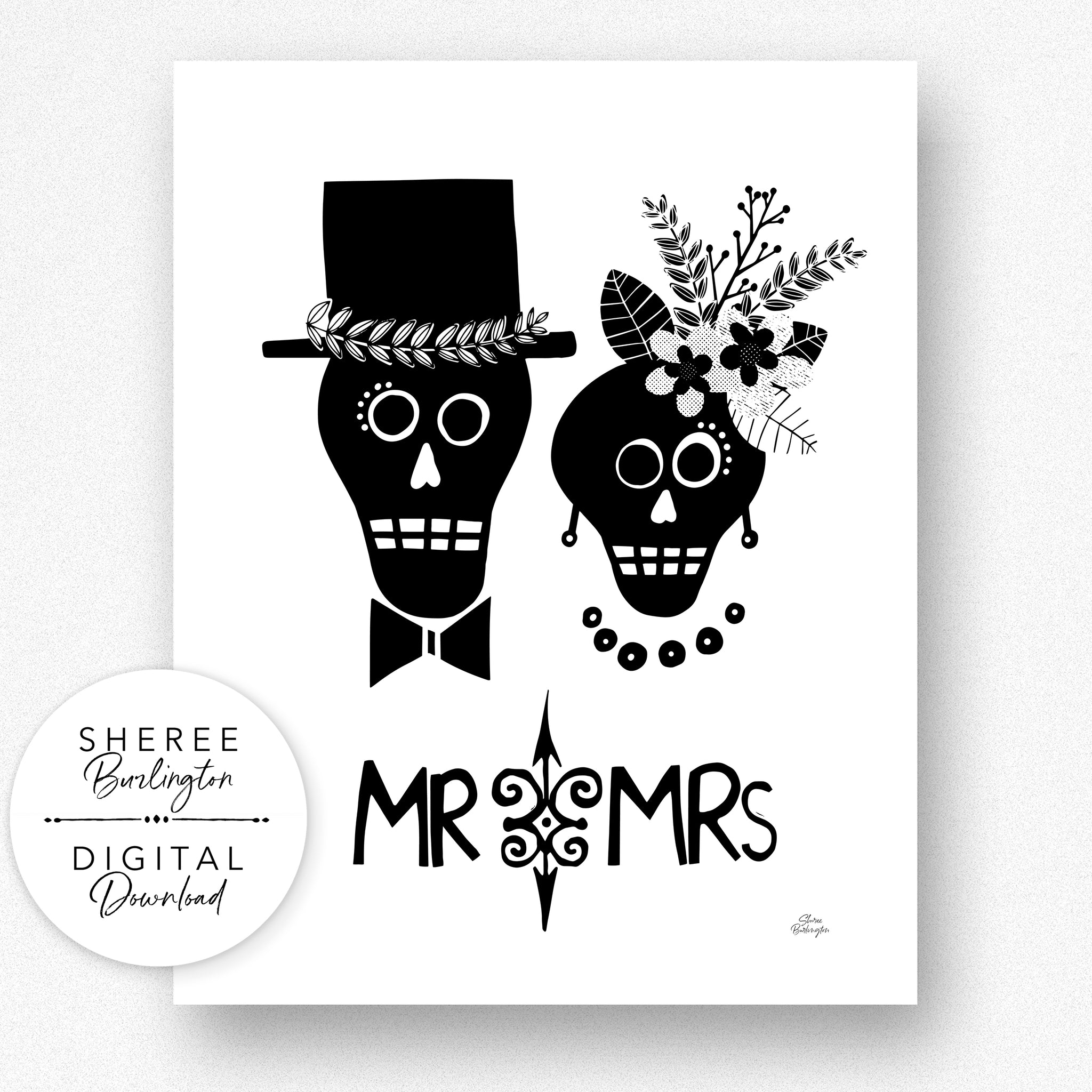 Printable Mr and Mrs Wall Art