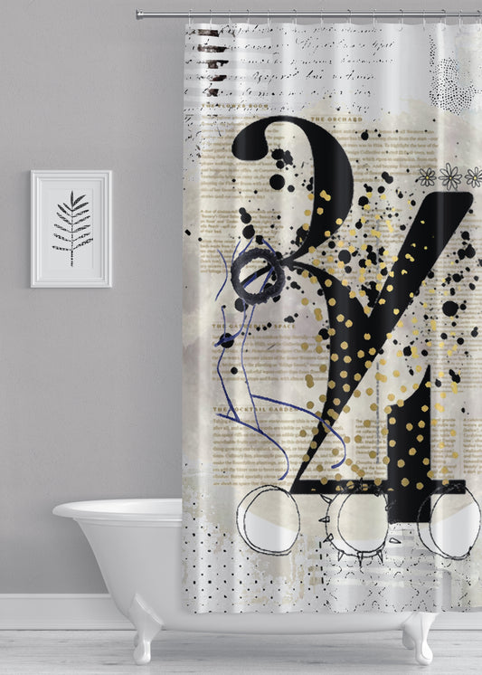 Numero Designer Shower Curtain