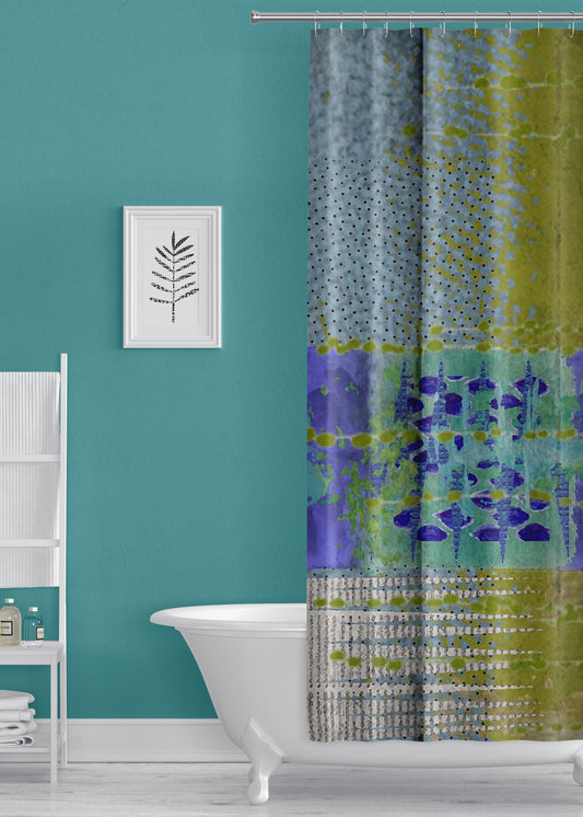 Olive Designer Shower Curtain