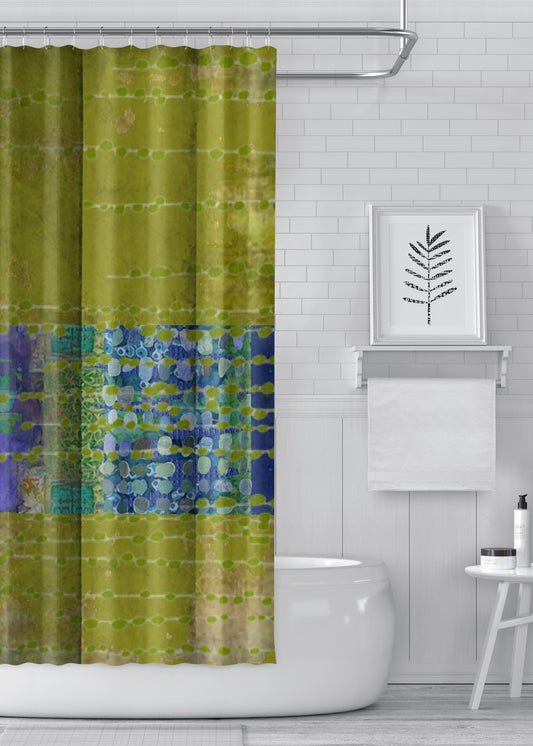 Olive Designer Shower Curtain