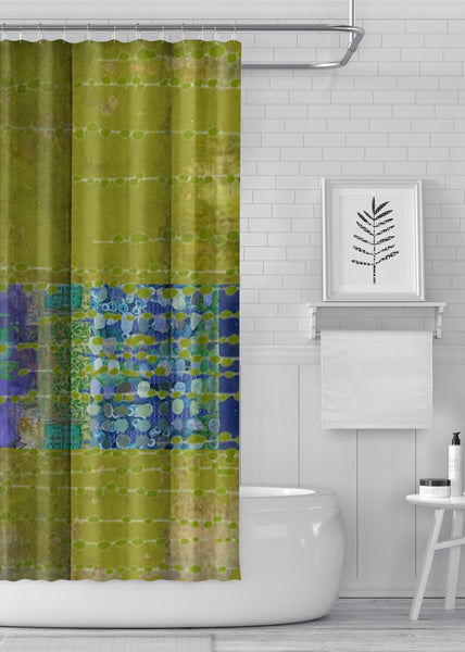 Olive Designer Shower Curtain