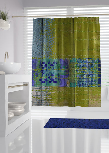 Olive Designer Shower Curtain