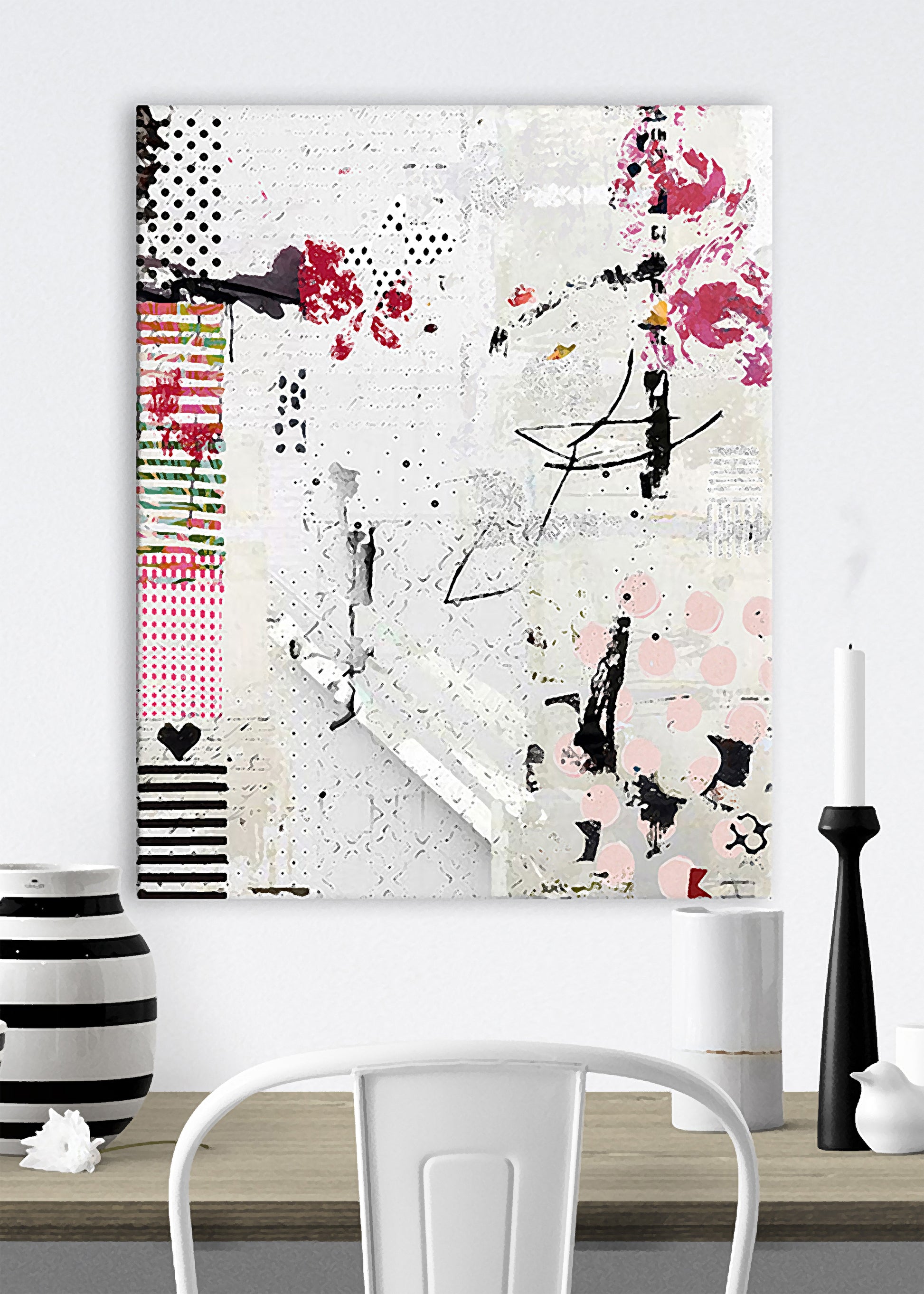 Pretty Pink Abstract Art by Sheree Burlington