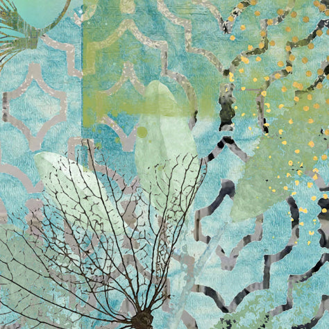 Teal Hydrangea Peignoir Robe Art by Sheree Burlington