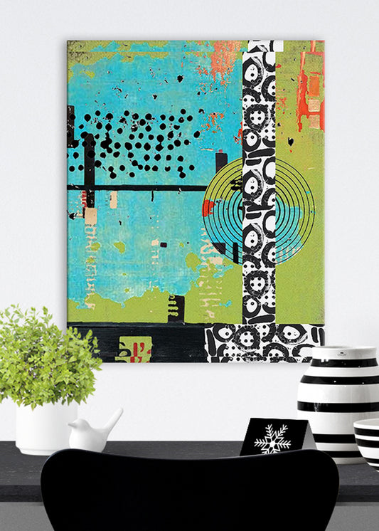 Vertical Abstract Art by Sheree Burlington