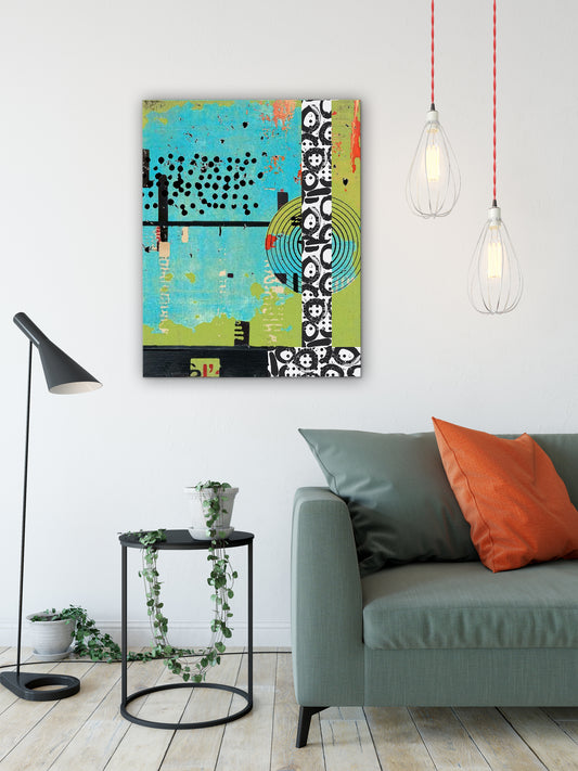 Vertical Abstract Art by Sheree Burlington