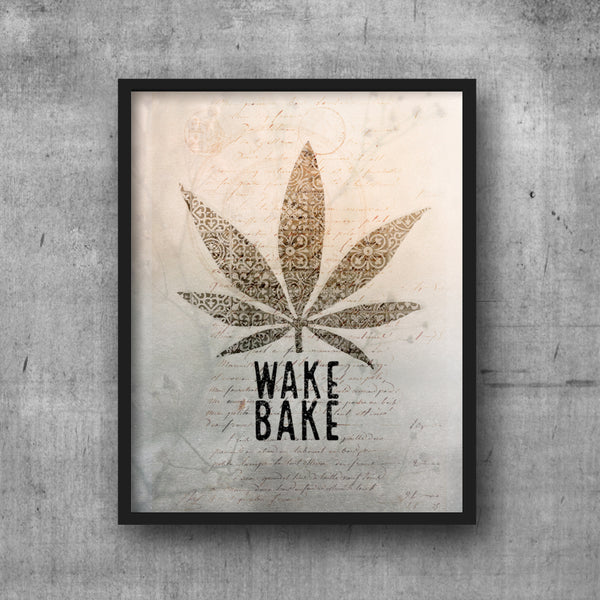 Printable Wake Bake Marijuana Art Sheree Burlington