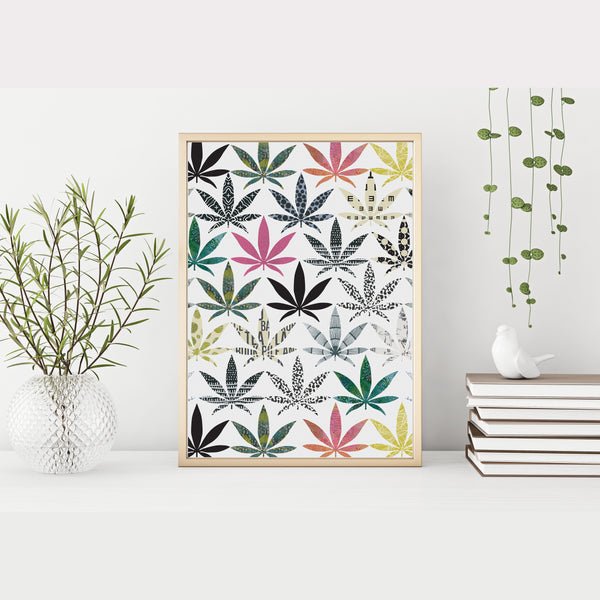 Printable Marijuana Leaf Pattern Wall Art Sheree Burlington