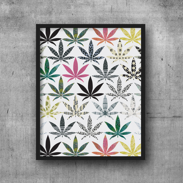 Printable Marijuana Leaf Pattern Wall Art Sheree Burlington